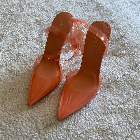 ALDO Acrylic Block Strap Heels - Picture 4 of 9